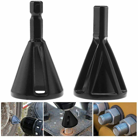 Joorrt - Stainless Steel External Chamfer Deburring Tool Removing Burr Tools Drill Deburring External Chamfer Removing Burr Tools for Drill Bit,Silver