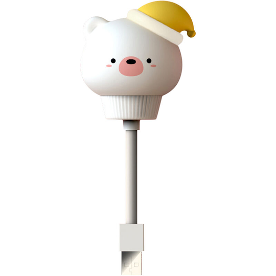 Flexible Mini usb LEDs Night Light Cute Rabbit/Bear/Cat/Duck Baby Feeding Lamp Portable Reading Lamp,model: bear - model: bear