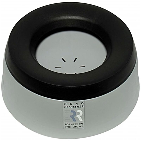 Non-Spill Pet Water Bowl Large Grey lgrr Road Refresher Grey