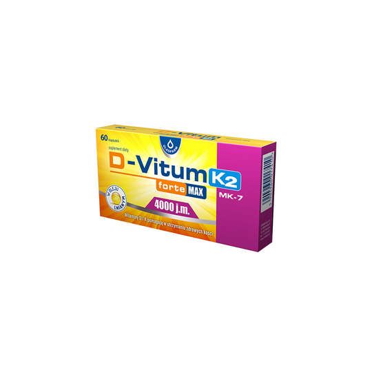 D-VITUM forte Max 4000 IU K2 Vitamins D & K supplement 60 capsules
