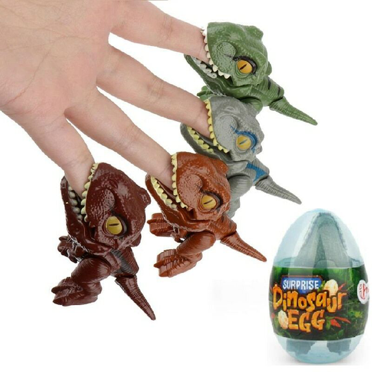 4 pieces of finger dinosaur toy cunning Tyrannosaurus rex model dinosaur pressure interaction bite creative dinosaur children Christmas gift