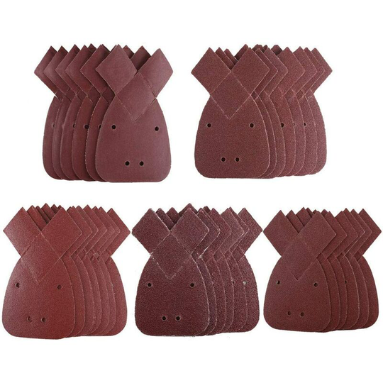 Groofoo - 50 Pcs Sandpaper 5 Types Sandpaper Not Easy to Wear Sanding Sheets for Black and Decker Sander 140*90mm 40/80/120/180/240