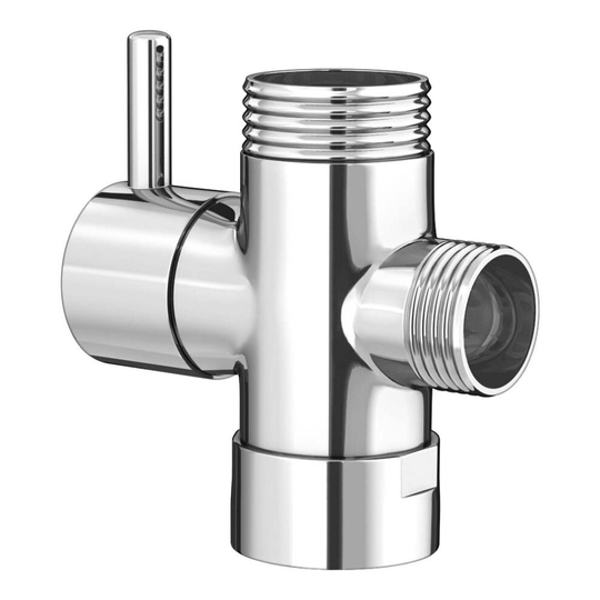 Modern Round Diverter Valve for Douche Shattaf with Lever Chrome