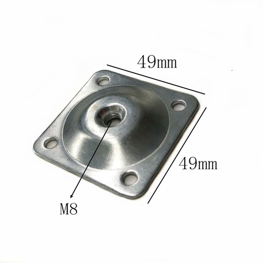 Furniture Leg Connector Plate, 1 Piece, Silver