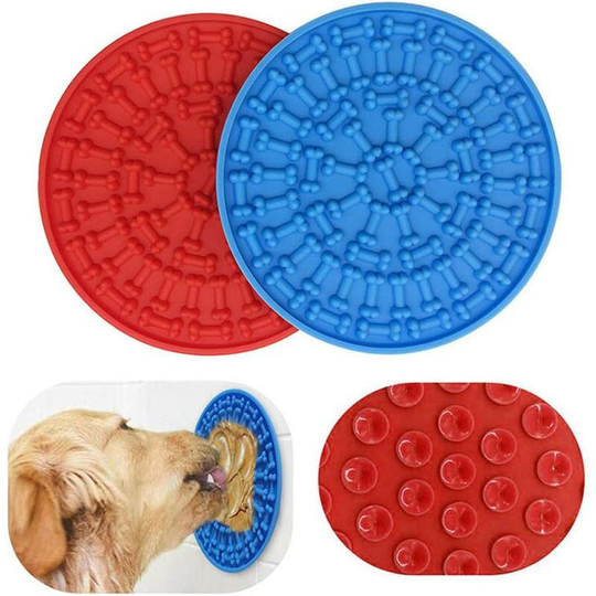 Dog Licking Pad, Lick Mat Dog Cats Bath Washing Shower for Dressing Pet Baths Care Drying, Doggy Puppy Grooming Drying Toy with Super Strong Suction