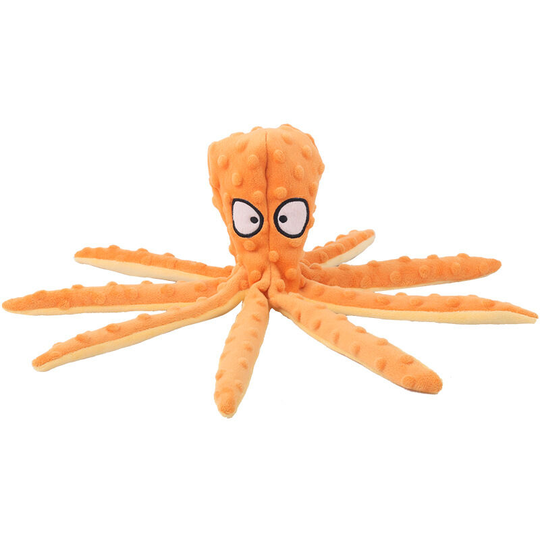 Plush Pet Toy Octopus Shell Dog Educational Bite-resistant Sounding Toy Octopus Cat and Dog Supplies Orange