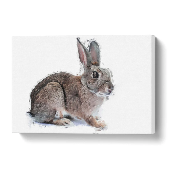 'Brown Bunny Rabbit' Painting on Wrapped Canvas