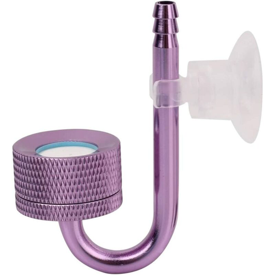 Litzee - Aquarium Atomizer, CO2 Diffuser Bubble Atomizer Aluminum Alloy CO2 Reactor for Fish Tank Aquarium Plant Moss (Purple)