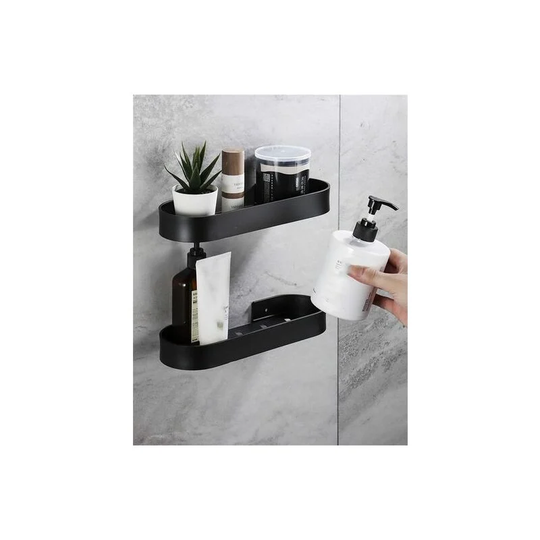 Rhafayre - Shower Shelf No Drilling Shower Shelf Nail Free Organizer Aluminum Self Adhesive No Damage Wall Hanging Matte Finish Bathroom Kitchen 30cm