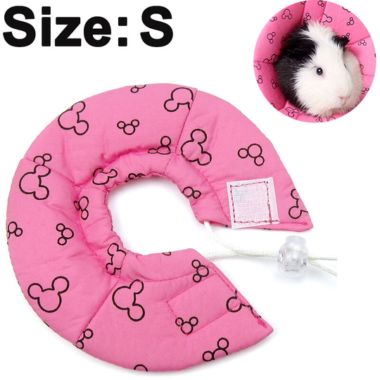Ruff Neck Collar Protective Collar Wound Healing Dog Collar Cone Protection Smart Collar Safety For Small Animals Squirrel Guinea Pig Rat, red, S