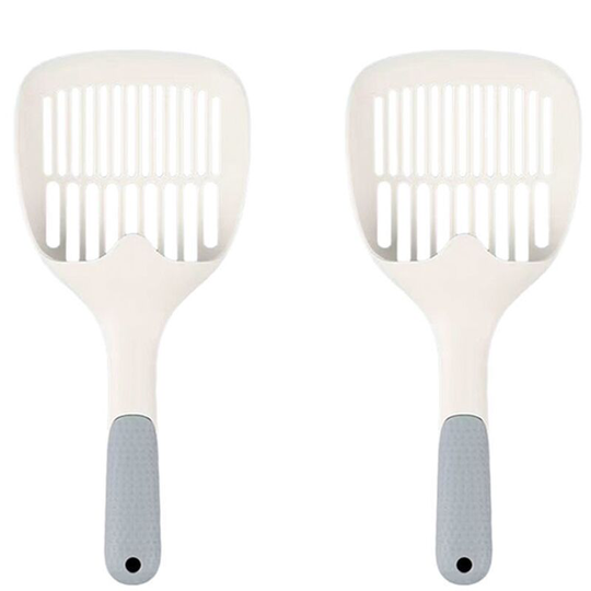 Plastic Cat Litter Scoop, Durable Litter Scoop with Non-Slip Handle - Easy Sifting, Easy to Clean Cat Litter Scoop for Cat Pets 2 Piece Set