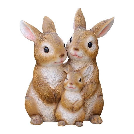 Betterlifegb - Bunny Statue Yard Garden Decorations (a family of three rabbits) | Cute Rabbits Look Great in Any Outdoor Living Space | Small Bunnies