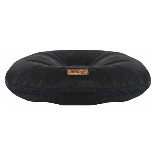 Soft Dog Bed Round Cat Bed, Donut Cat Dog Beds, Comfortable Soft and Warm Pet Bed for Cats and Small Dogs, 55x45x10cm, black