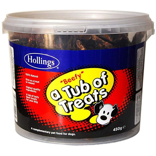 Hollings - Tub Of Beef Dog Treats (450g) (May Vary) - May Vary