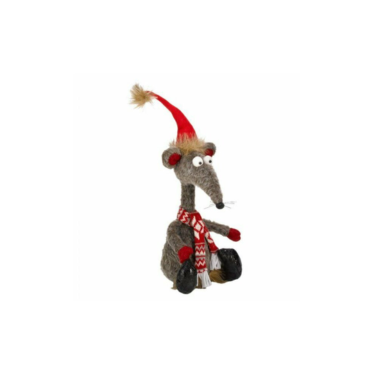 Christmas Renton Rat Soft Plush Weighted Cartoon Style Rat Toy Decoration