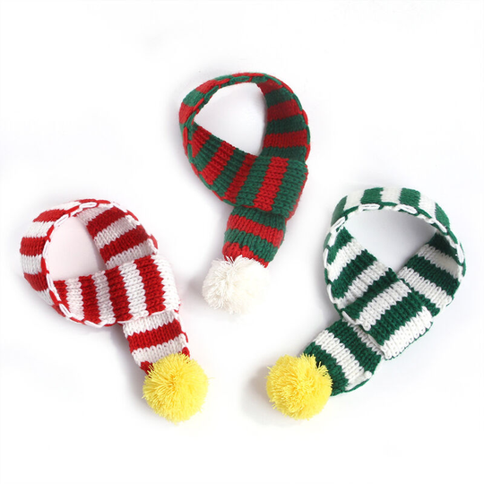 3 piece pet knitting Christmas scarf creative vip Teddy's scarf cat dog pet supplies 40 * 4cm