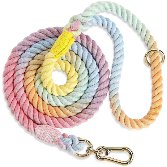4 Ft Dog Leash Handmade Braided Rope Comfortable Dog Leashes For Small Medium And Large Dogs, Clasp Update Thsinde