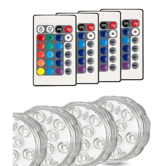 Thsinde - Submersible Led Lights, Underwater Lamp Waterproof Rgb Multicolor Led Candle Lights With Remote Controls For Swimming Pool Pond Aquarium