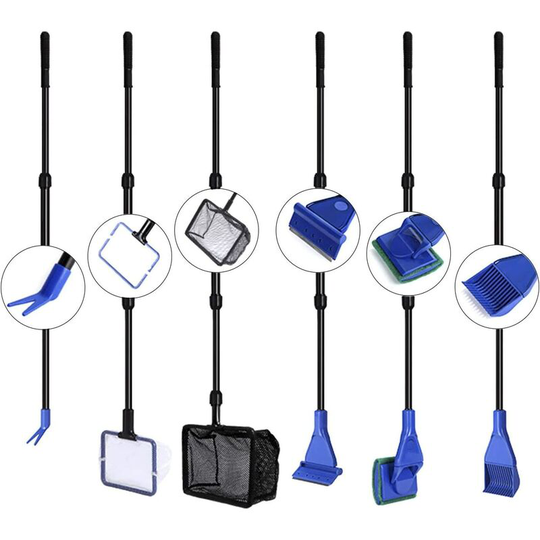Betterlifegb - Aquarium 6 in 1 cleaning kit, gravel rake, algal cleaning tool