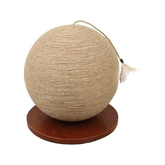 Cat Scratching Post with Cactus Ball, Sisal Cat Scratcher Climber, Anti-Scratch Cat Claw Polishing Toy Ball, Indoor Interactive Cat Toys