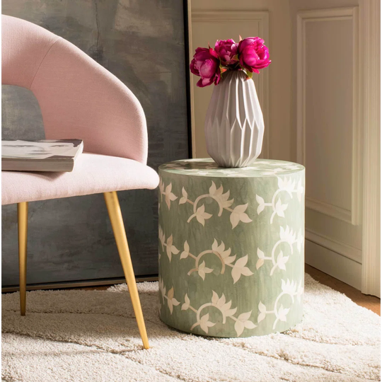 Blossom Inlay End Table