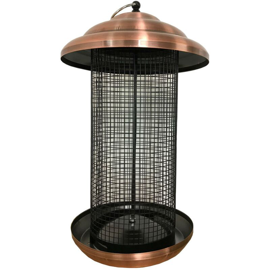 Copper Extra Large Hanging Metal Bird Nut Feeder