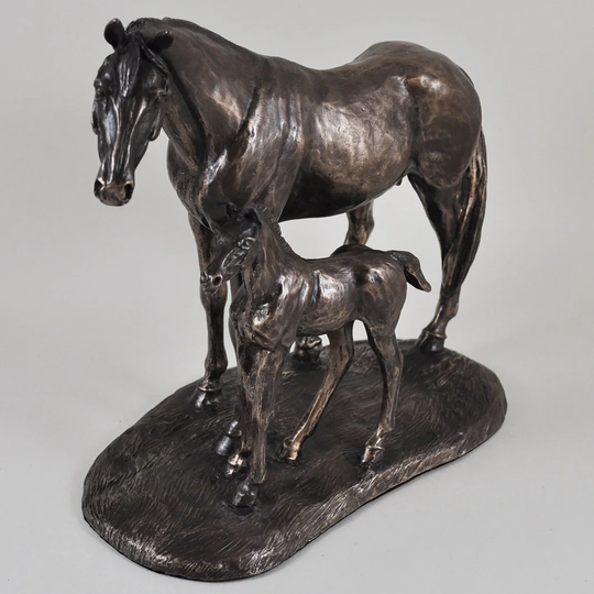 Animal Mare And Foal Horse Figurine