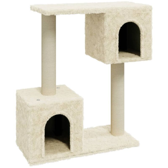 Cat Tree with Sisal Scratching Posts Cream 60 cm Vidaxl Cream