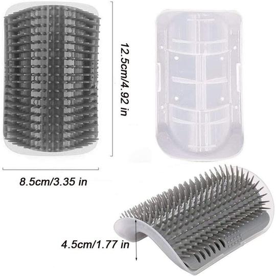 Pieces Cat Massage Comb, Cats Groomer Brush Comb,Cat Massage Wall Corner Brush, with Catnip, Perfect Massage Tool for Long and Short Fur Cats