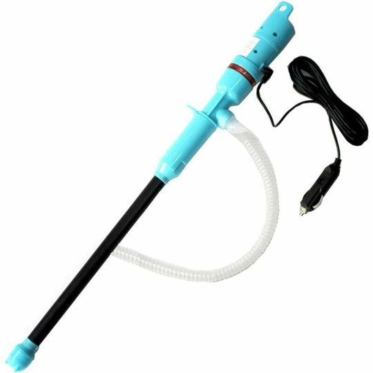 Portable Electric Liquid Transfer Pump Gasoline Gasoline Diesel Liquid Pump Aquarium Pond Pump with 12V Blue Suction Tube