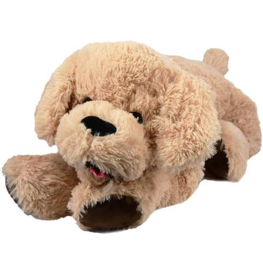 The Magic Toy Shop 28 Inch Giant Plush Lying Dog Soft Stuffed Cuddly Teddy Toy Lifelike Cute Puppy