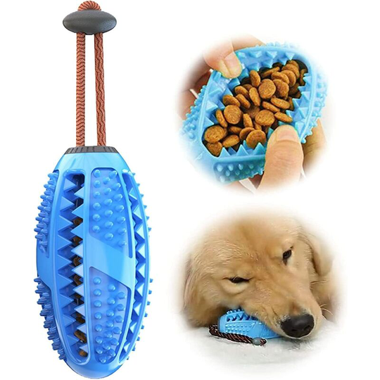 Tinor - Dog Toothbrush Stick, Dental Care, Effective Chew Toys for Cleaning Dog Teeth, Non-Toxic Bite Resistant Natural Rubber Massager (Blue)