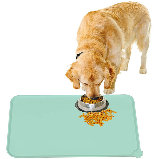 Bowl Pad, for Dogs and Cats, Waterproof and Non-slip Silicone Feeding Bowl Pad for Feeding Bowls, Water Bowl, Feeding Mat, green