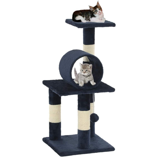 Cat Tree with Sisal Scratching Posts 65 cm Dark Blue