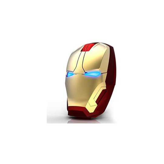 Ergonomic Wireless Mouse Cool Iron Man Mouse 2.4 G Portable Mobile Computer Click Silent Mouse Optical Mice with USB Receiver, Multi-Color Choosi
