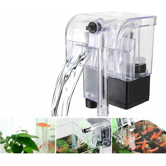 Fish Tank Waterfall Filter Fish Tank Aquarium Hanging Filter Fish Tank Filter Submersible Oxygen Pump