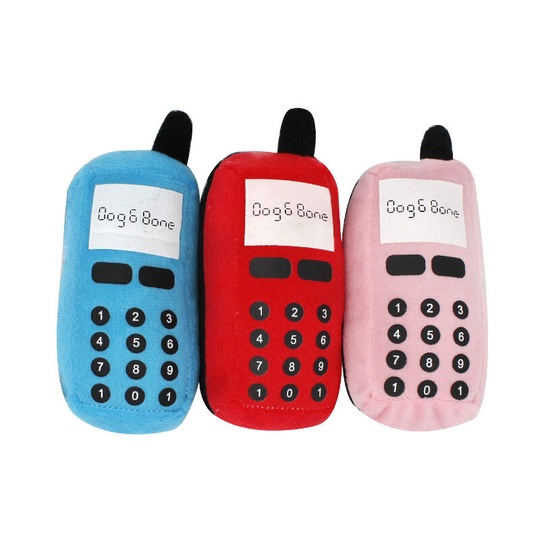 Betterlifegb - Funny Cellphone Shape Pet Dog Chew Squeaky Plush Sound Playing Training Toy Pet Sound Toy Baby Pet Toy Mobile Phone Dog Toy Mobile