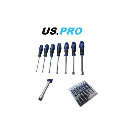 Tools 7 Pc Nut Driver Spinner Screwdriver Set Sizes 5,6,7,8,9,10,13mm 1614 - Us Pro