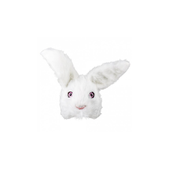 half mask rabbit polyester white one size