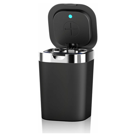 Ilovemilan - Car Ashtray, Portable Ceramic Ashtray for Vehicles, Mini Car Trash Can with Detachable Lid, led Light, Windproof for Outdoor Travel,
