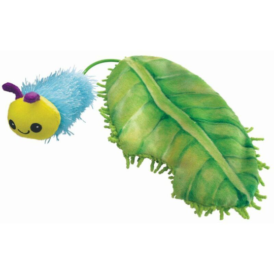 Flingeroo Caterpillar Cat Toy (One Size) (Green/Sky Blue/Yellow) - Green/Sky Blue/Yellow - Kong