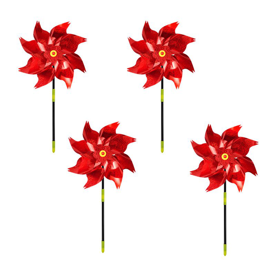 Sun Flowergb - Bird Scarecrow Decoration, 4pcs Reflective Windmill, Anti-Bird Windmill, Scarecrow Windmill to Protect and Decorate Garden, Farm,