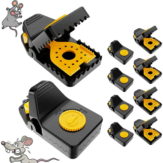 6 Pcs Mouse Trap, Mouse Trap, Reusable Plastic Mouse Trap, Reusable Rat Trap, for Indoor Kitchen Home Garden