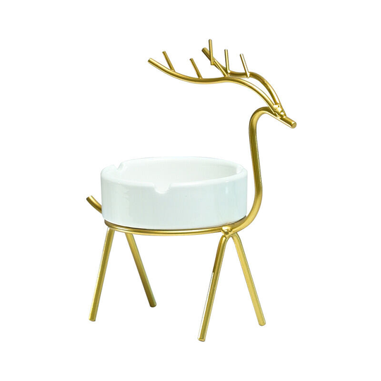 Perle Raregb - Golden fawn ceramic ashtray creative personality ins simple modern home living room bedroom decoration ornaments