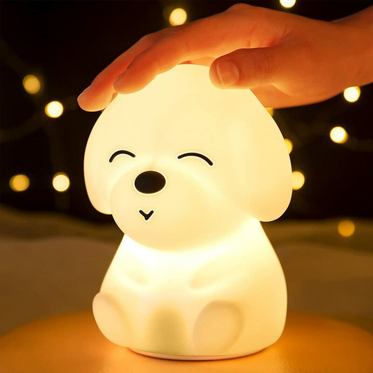 Thsinde - 10 Ones Design Night Light for Kids,Baby Night Light,Kawaii Dog Nightlight,Cute Toddler Nursery Lamp,USB Rechargeable Puppy Animal Soft