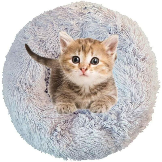Bearsu - Cat Beds Dog Bed Calming Donut Cuddler Round Dog Bed Soft, Washable, Waterproof, Comfortable, Non-Slip Pet Bed for Large Medium Small Dogs