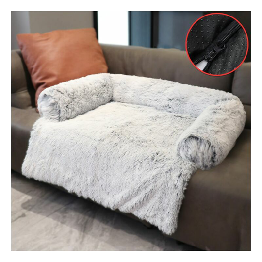 Waterproof Pet Blanket for Dogs and Cats Soft Plush Pet Blanket Protects Sofas, Chairs and Beds from Stains, Gray(76*76*15cm)