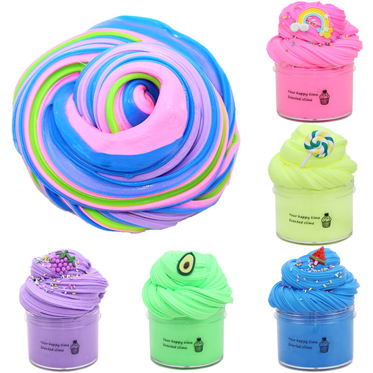 Kids butter toy gift, five color diy foam ball, fruit face decoration