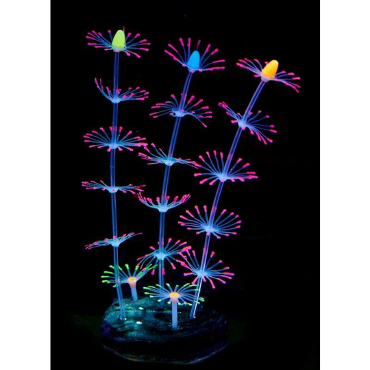Echoo - Coral Plant Ornement Glowing Effect Silicone Artificielle Décoration pour Fish Tank, Aquarium Paysage - Rose