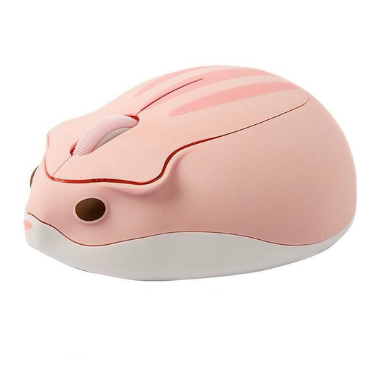 Wireless Silent Mouse Cute Mini Portable Travel Animal Mice Wireless usb Optical Mice for Computer Laptop Purple Hamster Pattern for Kids MacBook